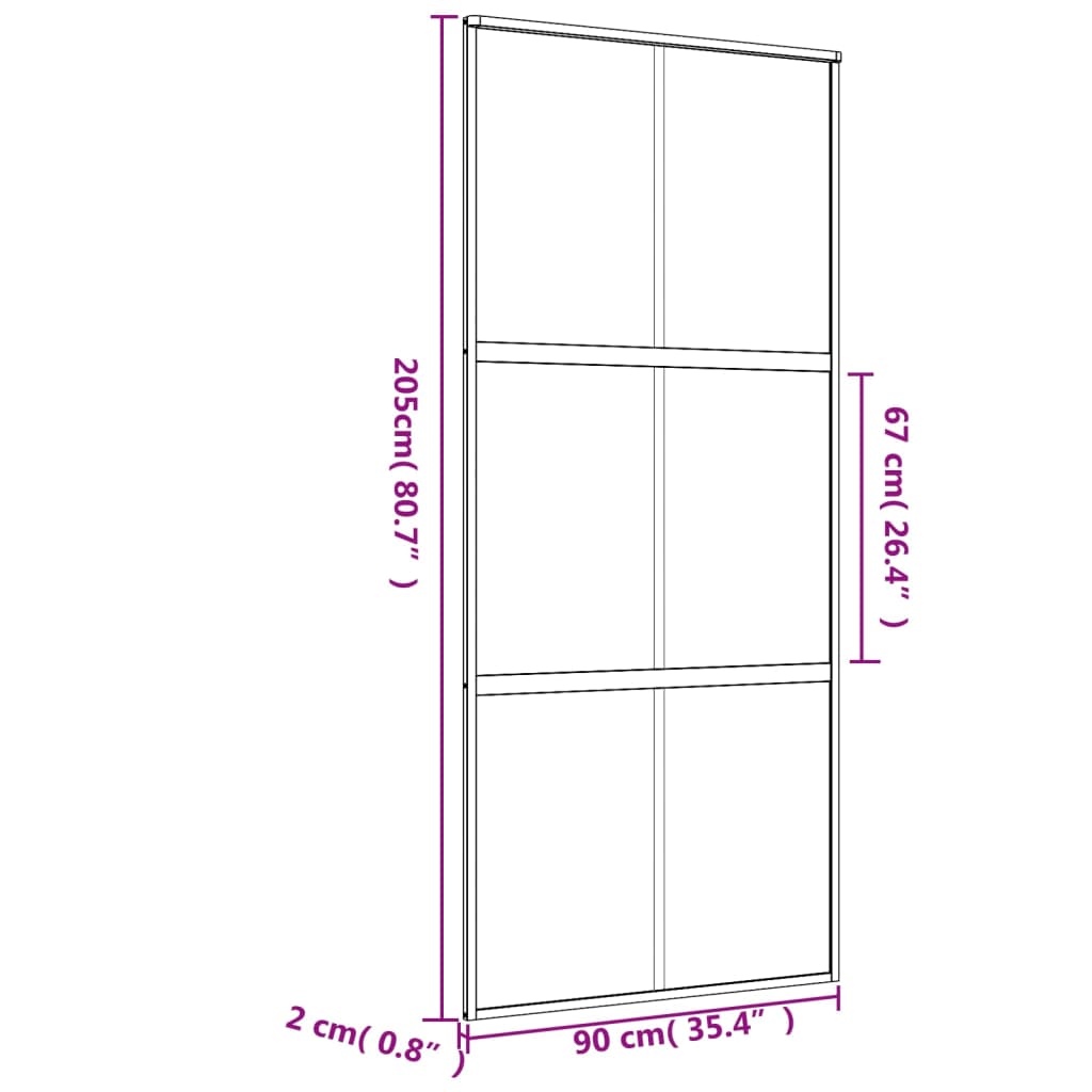 vidaXL Posuvné dveře zlaté 90 x 205 cm mléčné ESG sklo a hliník