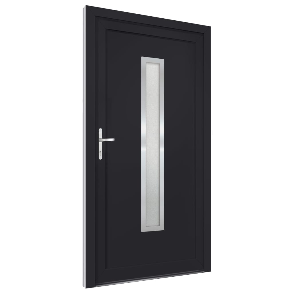 vidaXL Vchodové dveře antracitové 98 x 190 cm PVC