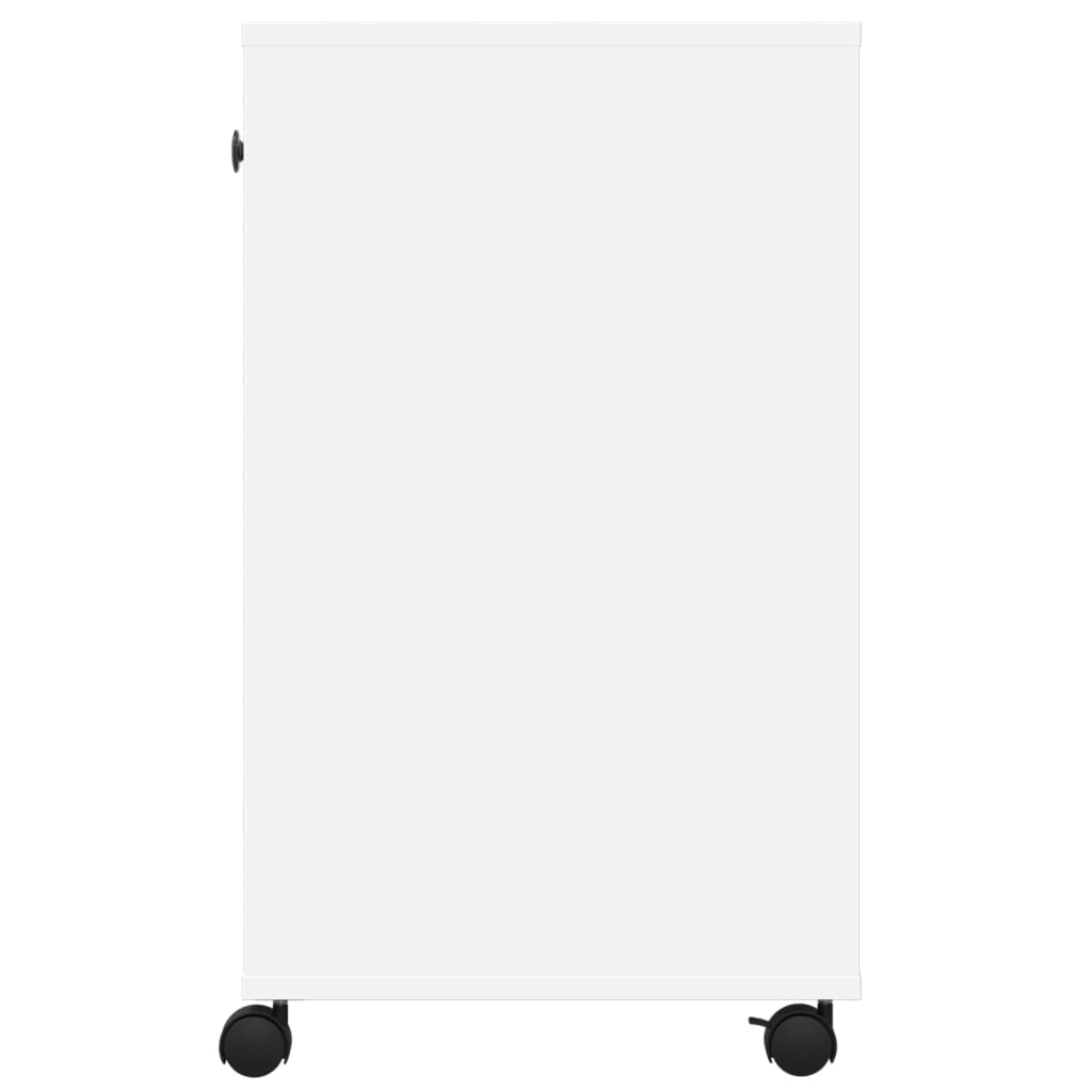 vidaXL Stojan na tiskárnu na kolečkách bílý 60 x 40 x 68,5 cm
