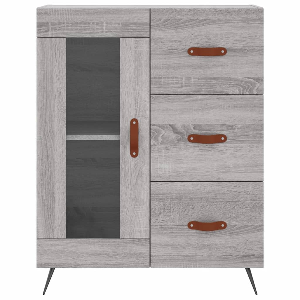 vidaXL Skříň highboard šedá sonoma 69,5 x 34 x 180 cm kompozitní dřevo