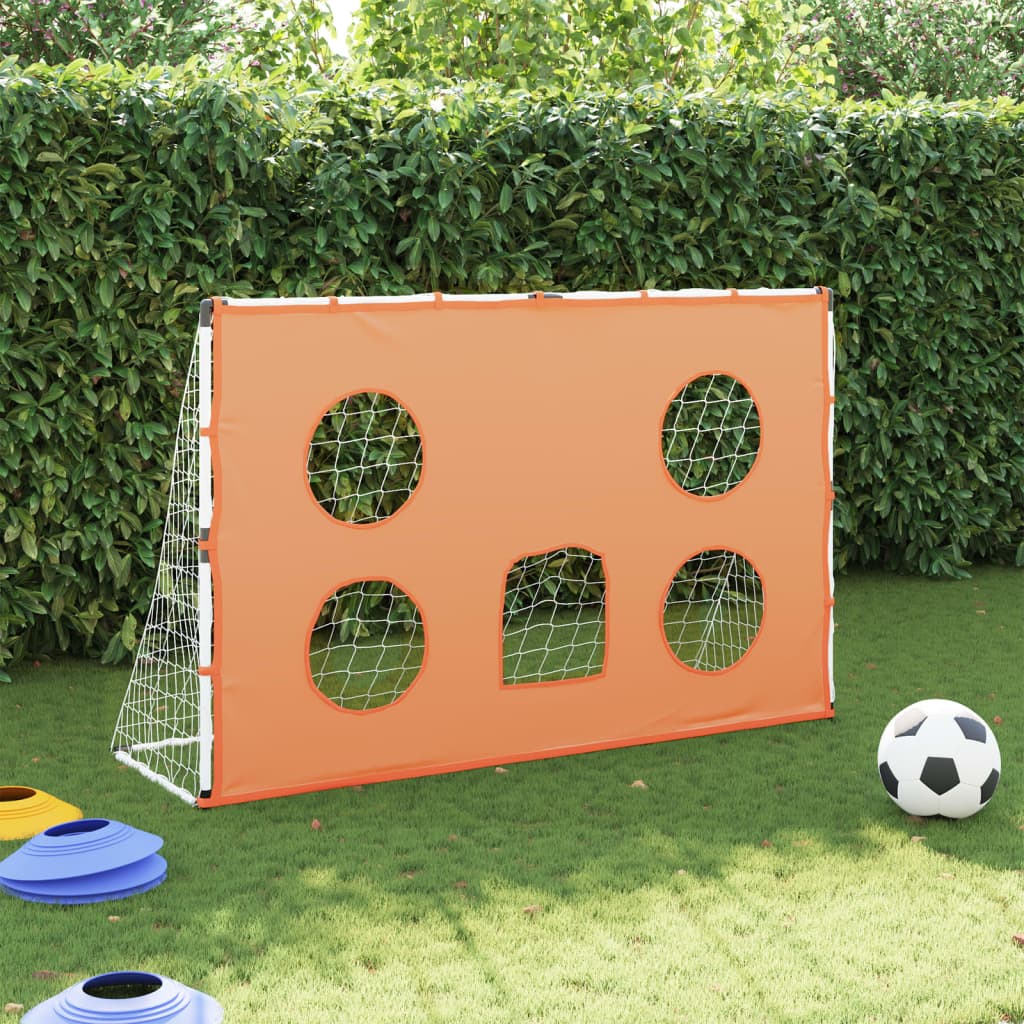 vidaXL Dětská fotbalová branka s cílovou podložkou a míč 182x62x118 cm