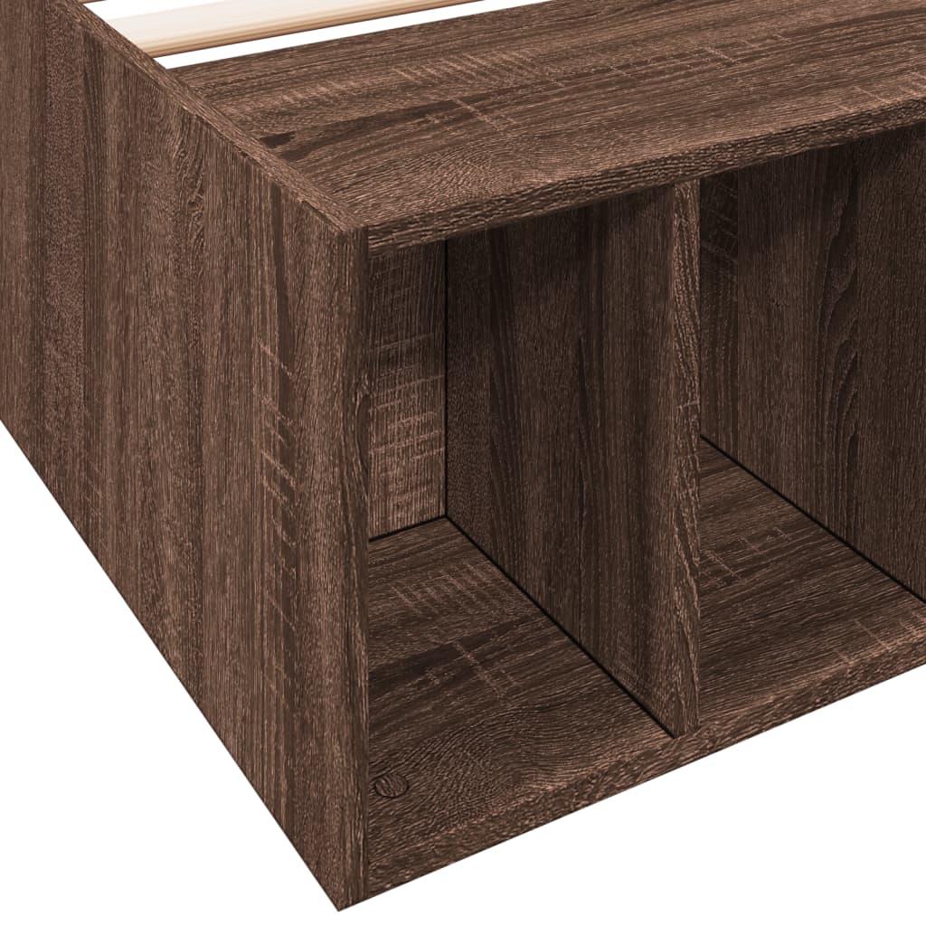 vidaXL Rám postele hnědý dub 100 x 200 cm kompozitní dřevo