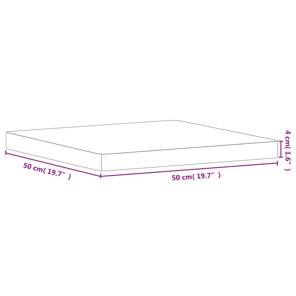 vidaXL Stolní deska 50 x 50 x 4 cm čtvercová masivní bukové dřevo