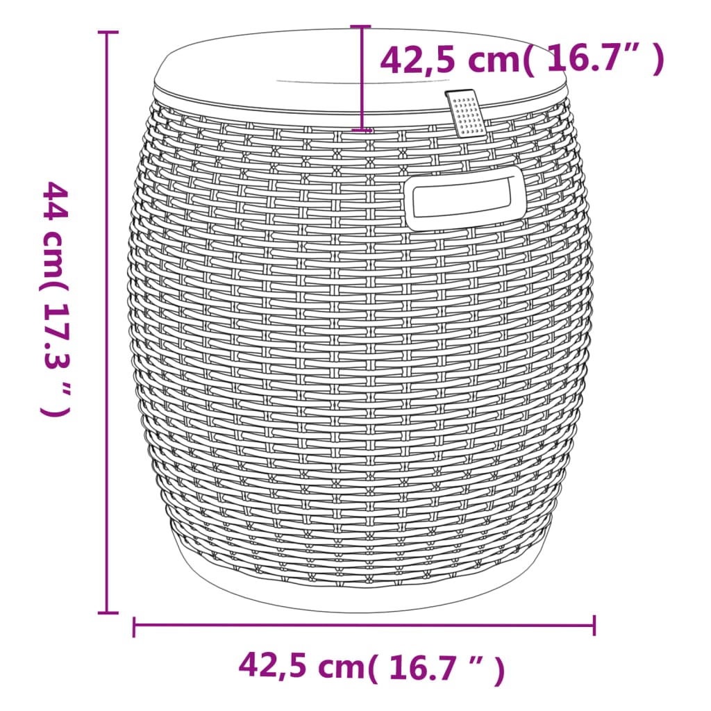 vidaXL Zahradní úložný box 4 v 1 světle hnědý polypropylen