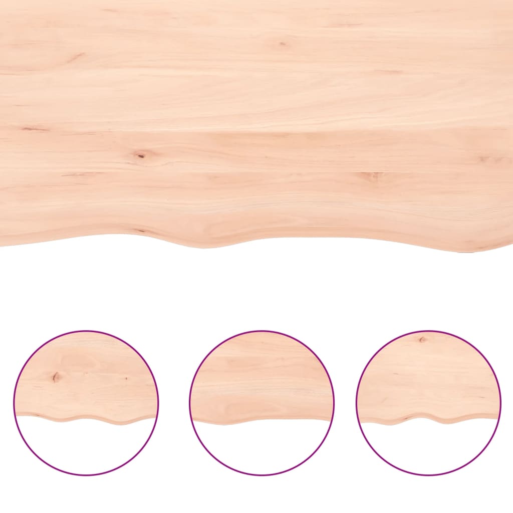 vidaXL Koupelnová deska 140x60x(2-4) cm neošetřené masivní dřevo