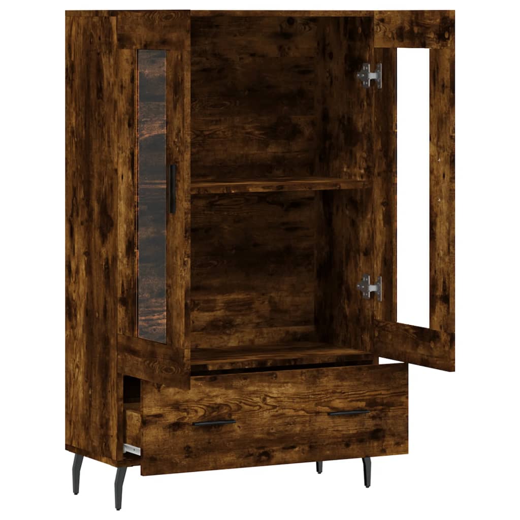 vidaXL Skříň highboard kouřový dub 69,5 x 31 x 115 cm kompozitní dřevo