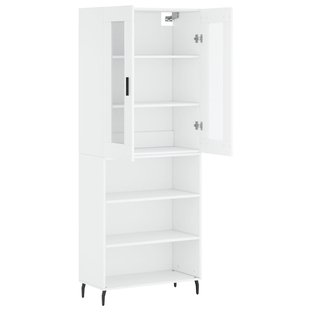 vidaXL Skříň highboard bílá 69,5 x 34 x 180 cm kompozitní dřevo