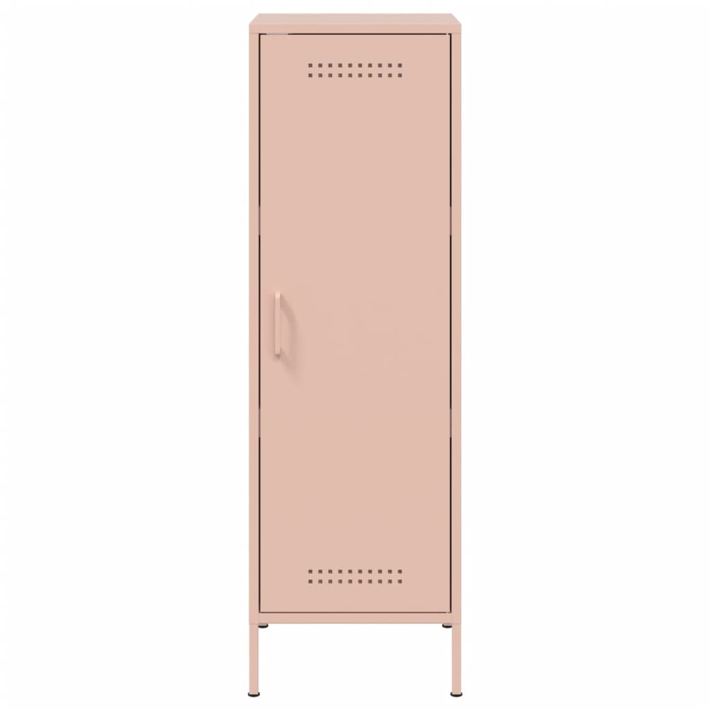 vidaXL Skříň highboard růžová 36 x 39 x 113 cm ocel