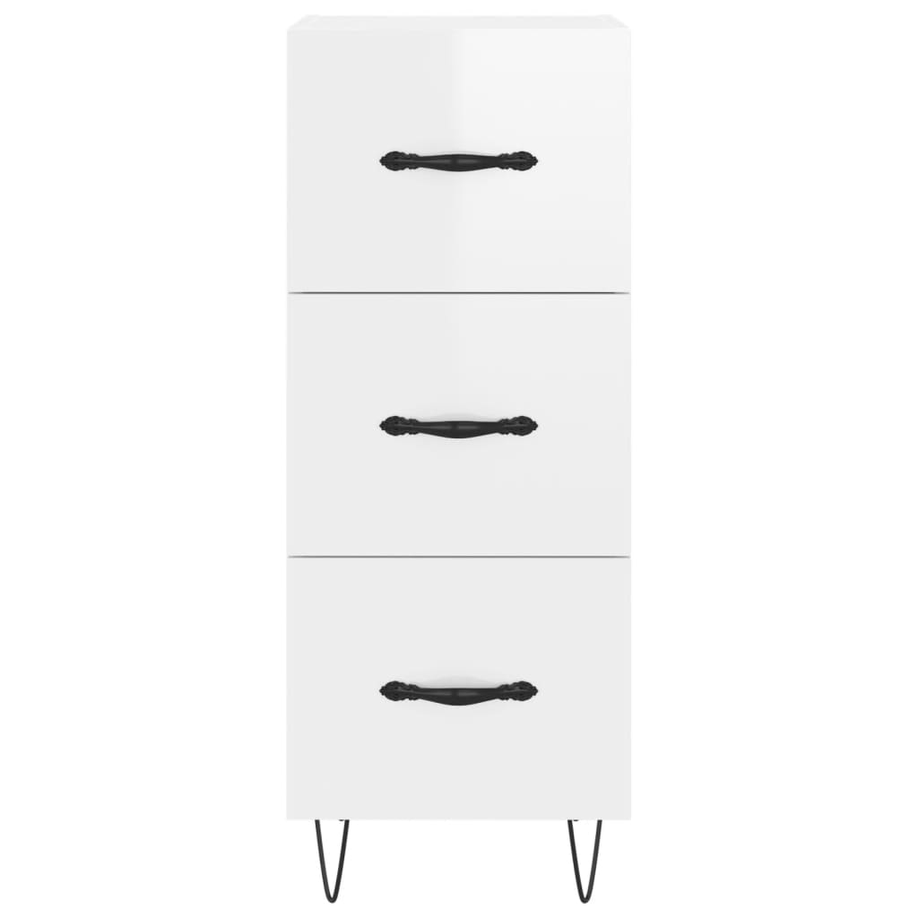 vidaXL Skříň highboard bílá s vysokým leskem 34,5x34x180 cm kompozit