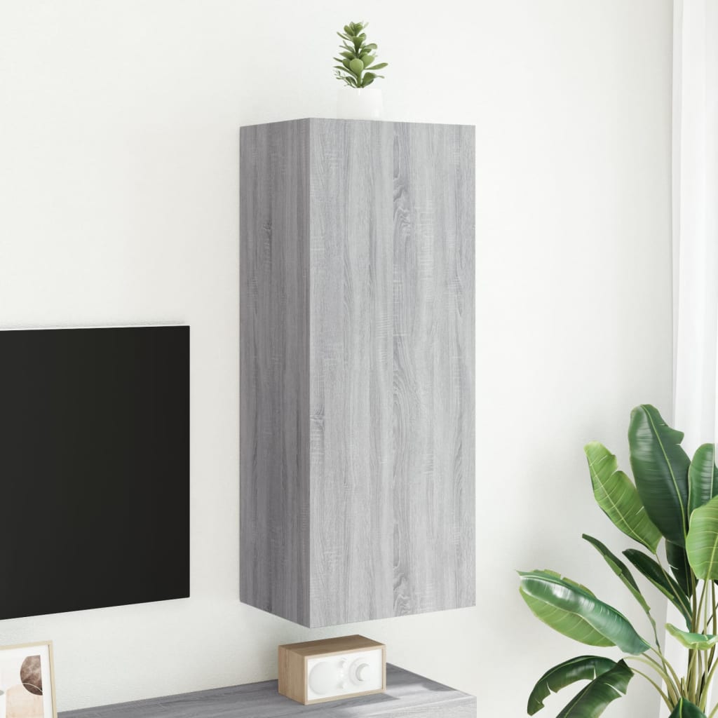 vidaXL Nástěnná TV skříňka šedá sonoma 40,5x30x102 cm kompozitní dřevo