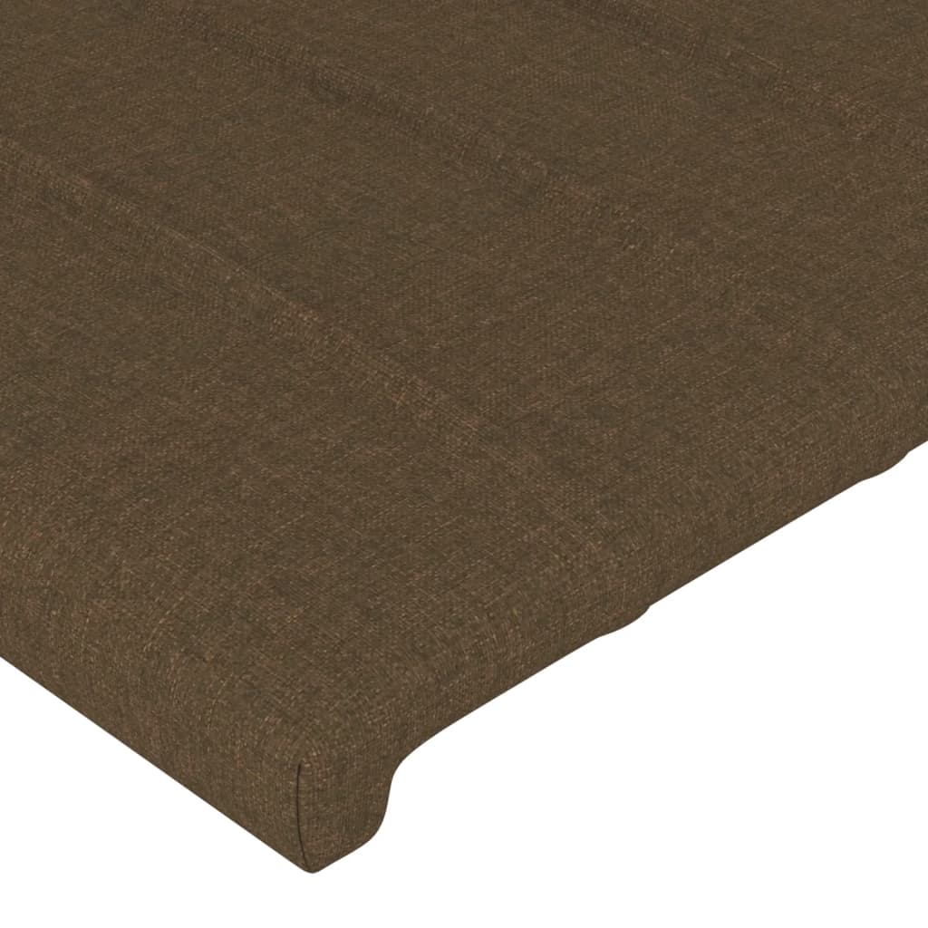 vidaXL Čelo postele 2 ks tmavě hnědé 100x5x78/88 cm textil