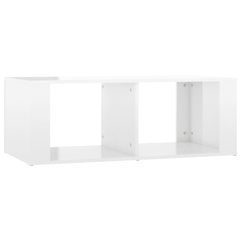 vidaXL Konferenční stolek lesklý bílý 100x50x36 cm kompozitní dřevo
