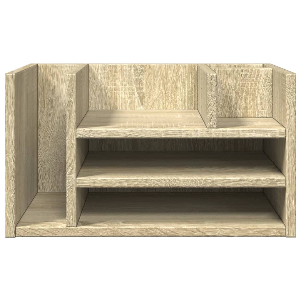 vidaXL Stolní organizér dub sonoma 44,5 x 24 x 25 cm kompozitní dřevo