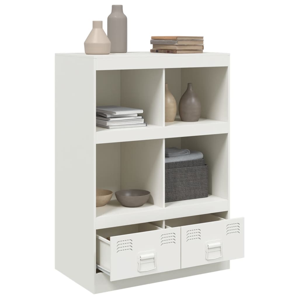 vidaXL Highboard bílý 67 x 39 x 95 cm ocel