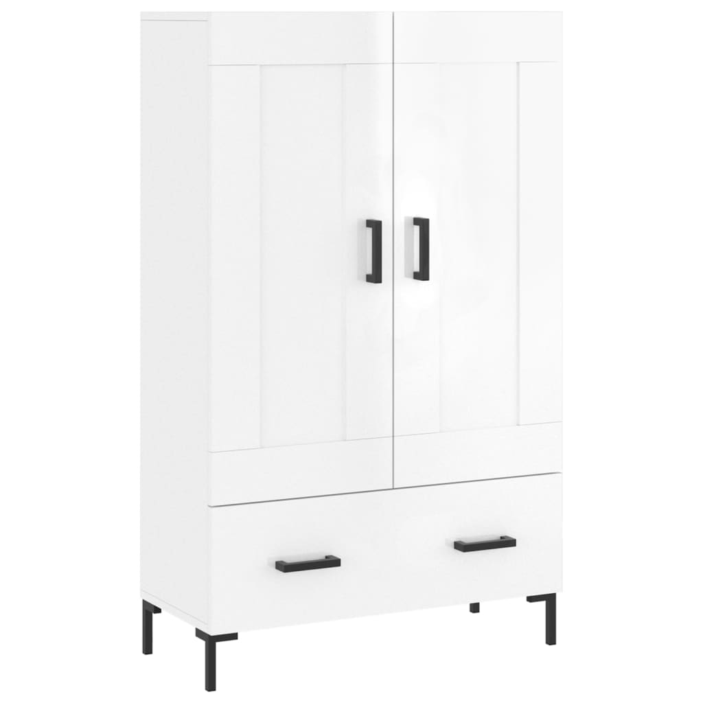 vidaXL Skříň highboard lesklá bílá 69,5 x 31 x 115 cm kompozitní dřevo