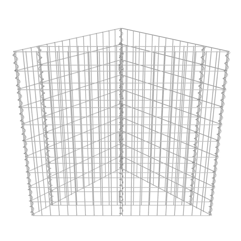 vidaXL Gabionový vyvýšený záhon pozinkovaná ocel 75 x 75 x 100 cm