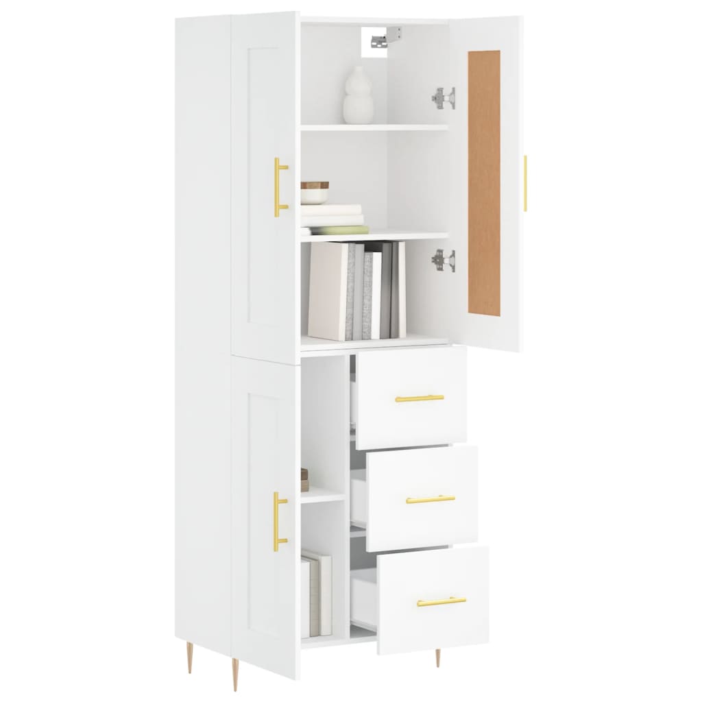 vidaXL Skříň highboard bílá 69,5 x 34 x 180 cm kompozitní dřevo