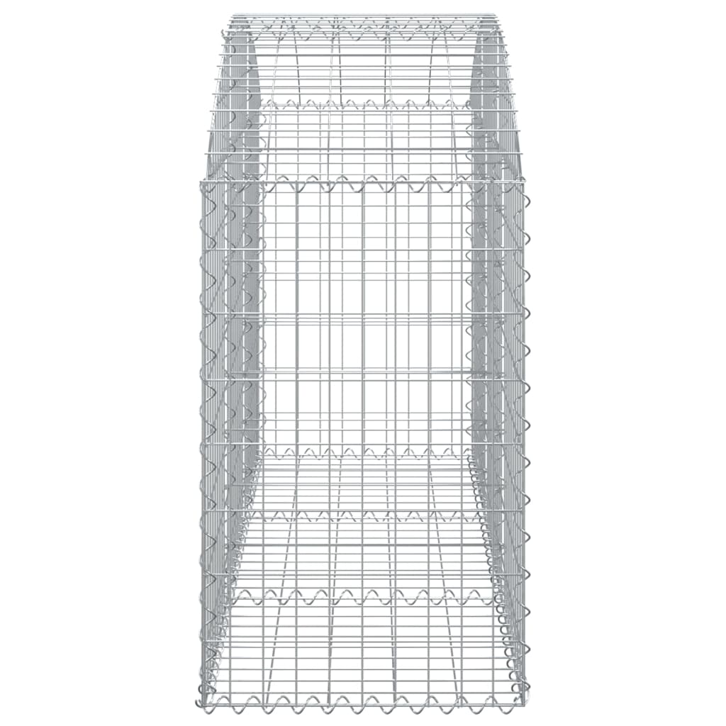 vidaXL Klenutý gabionový koš 150 x 50 x 80/100 cm pozinkované železo