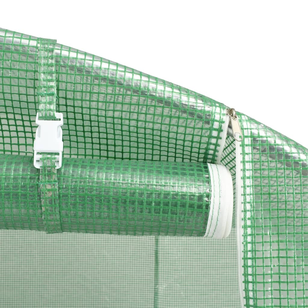 vidaXL Skleník s ocelovým rámem zelený 44 m² 22 x 2 x 2 m