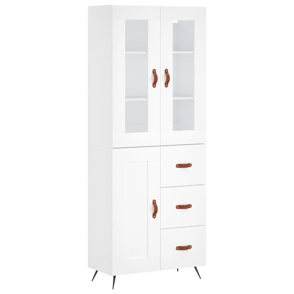 vidaXL Skříň highboard bílá 69,5 x 34 x 180 cm kompozitní dřevo