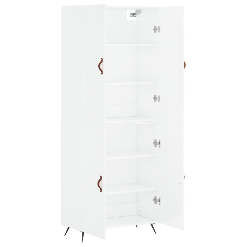 vidaXL Skříň highboard lesklá bílá 69,5 x 34 x 180 cm kompozitní dřevo