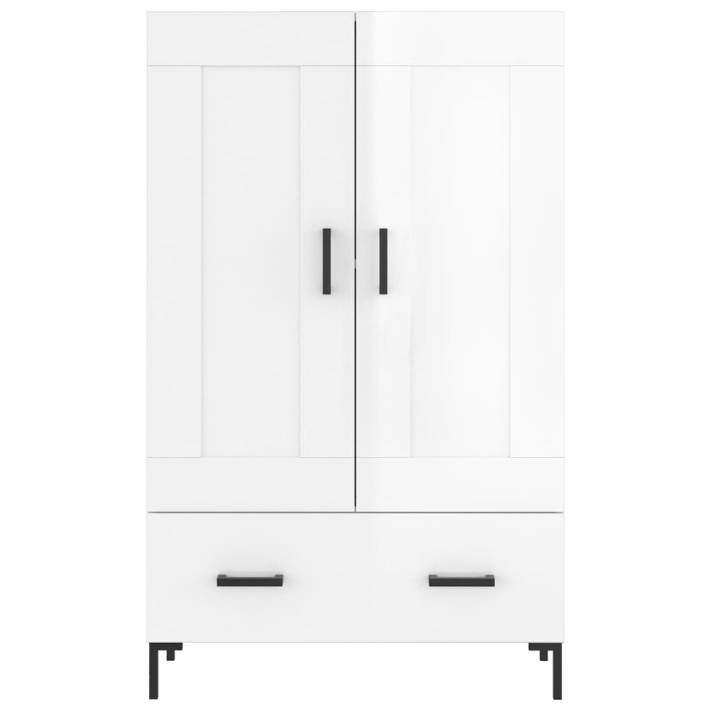 vidaXL Skříň highboard lesklá bílá 69,5 x 31 x 115 cm kompozitní dřevo