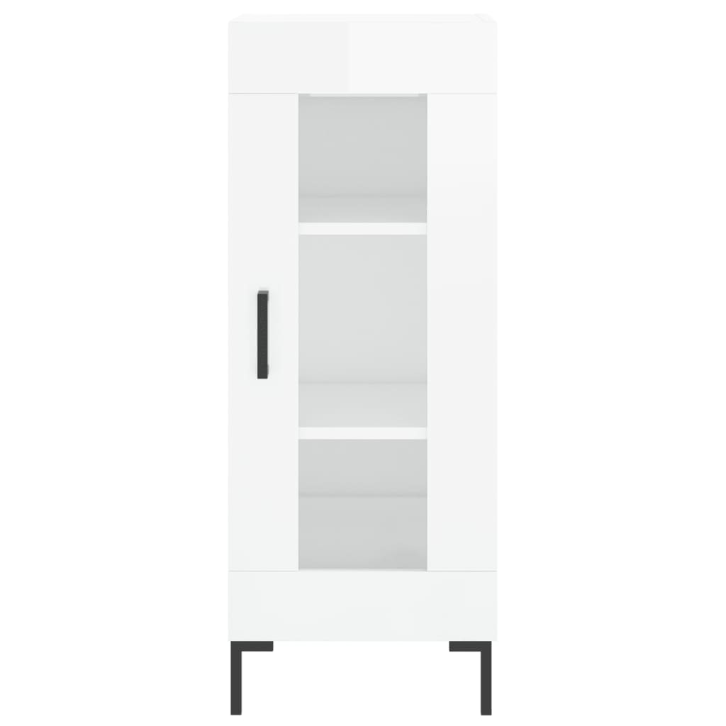 vidaXL Skříň highboard bílá s vysokým leskem 34,5x34x180 cm kompozit