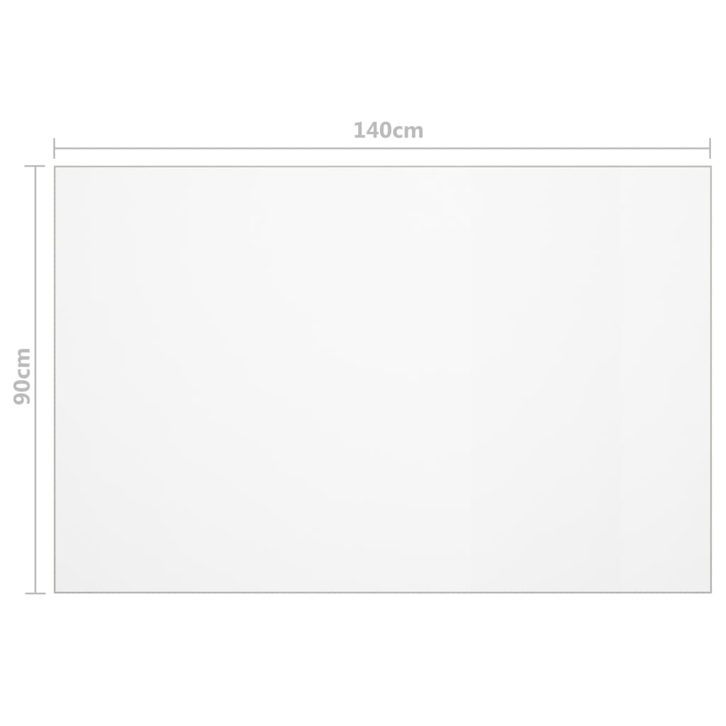 vidaXL Ochranná fólie na stůl průhledná 140 x 90 cm 2 mm PVC