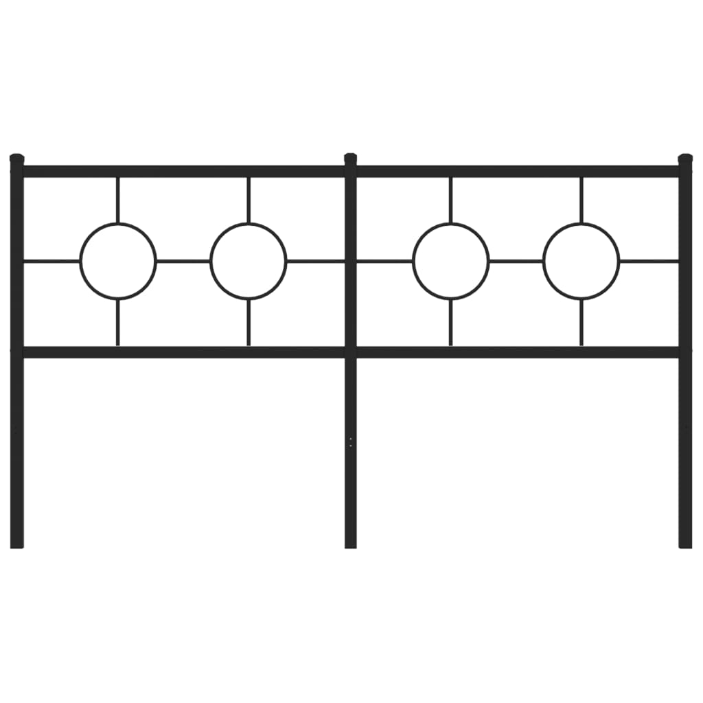 vidaXL Kovové čelo postele černé 150 cm