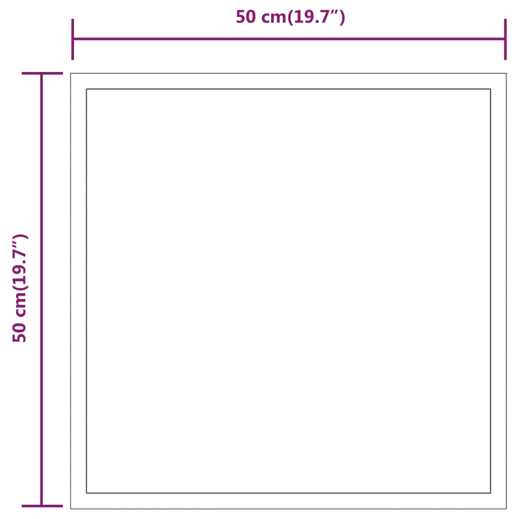 vidaXL Koupelnové zrcadlo s LED osvětlením 50x50 cm