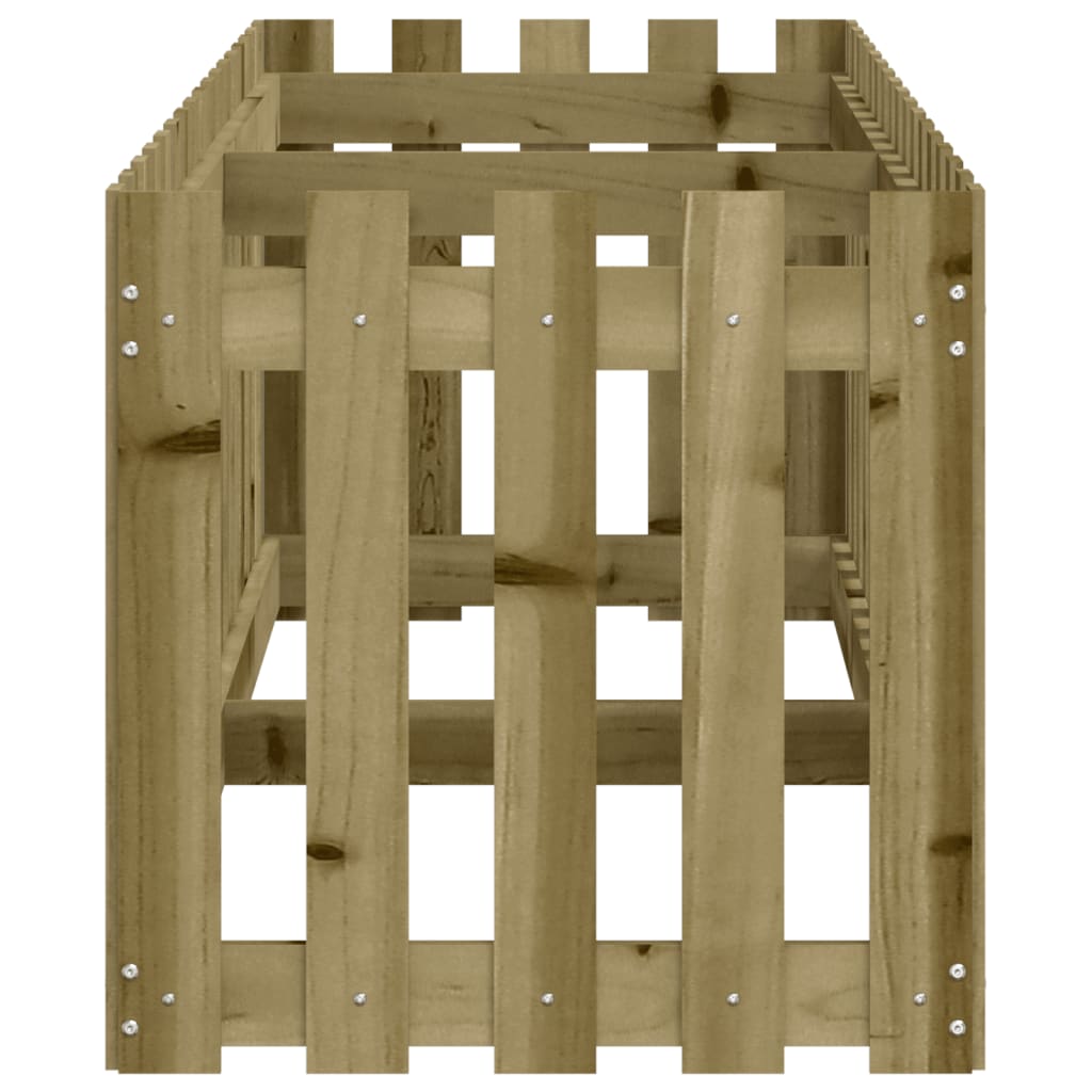 vidaXL Vyvýšený záhon plotový design 200x50x50cm impregnovaná borovice