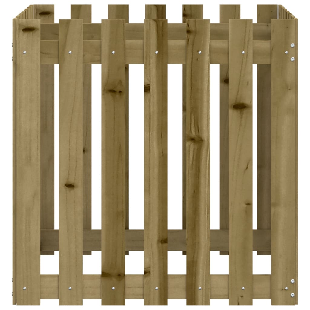 vidaXL Zahradní truhlík plotový design 70x70x70 cm impregnované dřevo