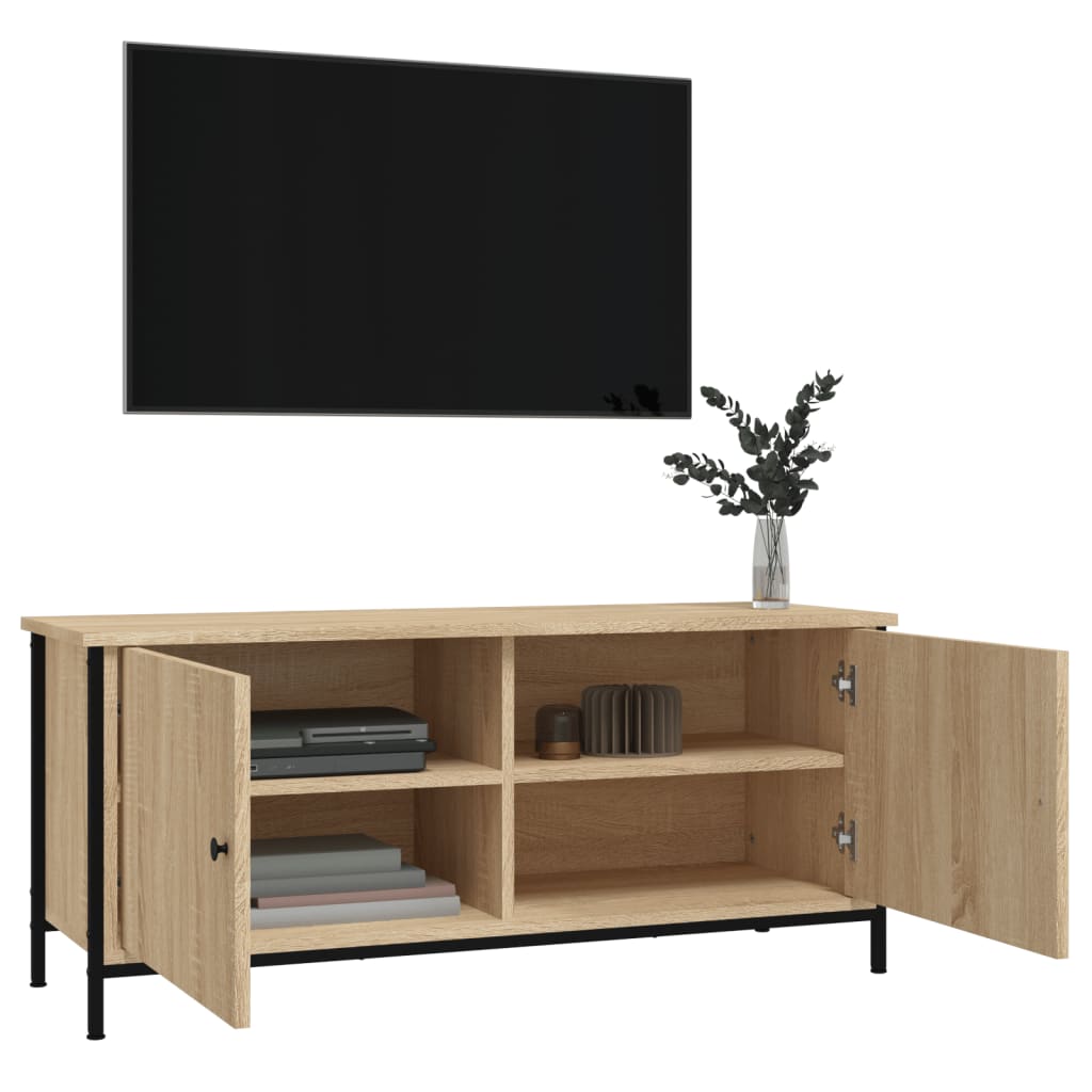 vidaXL TV skříňka s dvířky dub sonoma 102x35x45 cm kompozitní dřevo