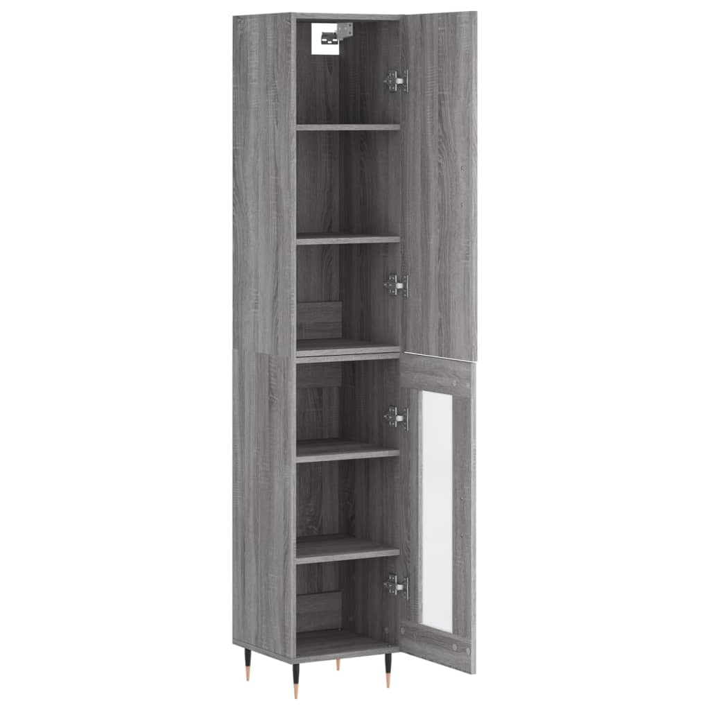 vidaXL Skříň highboard šedá sonoma 34,5 x 34 x 180 cm kompozitní dřevo