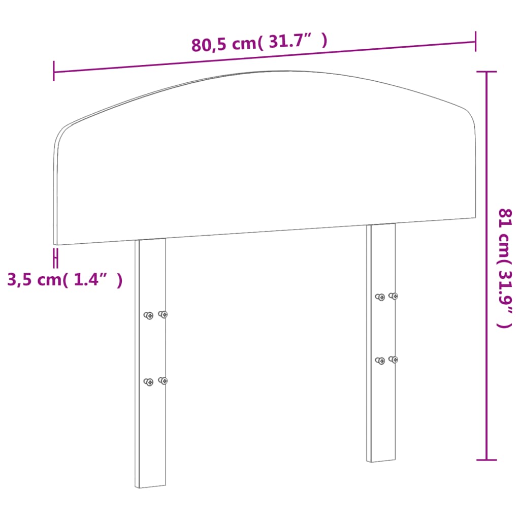 vidaXL Čelo postele 75 cm masivní borové dřevo