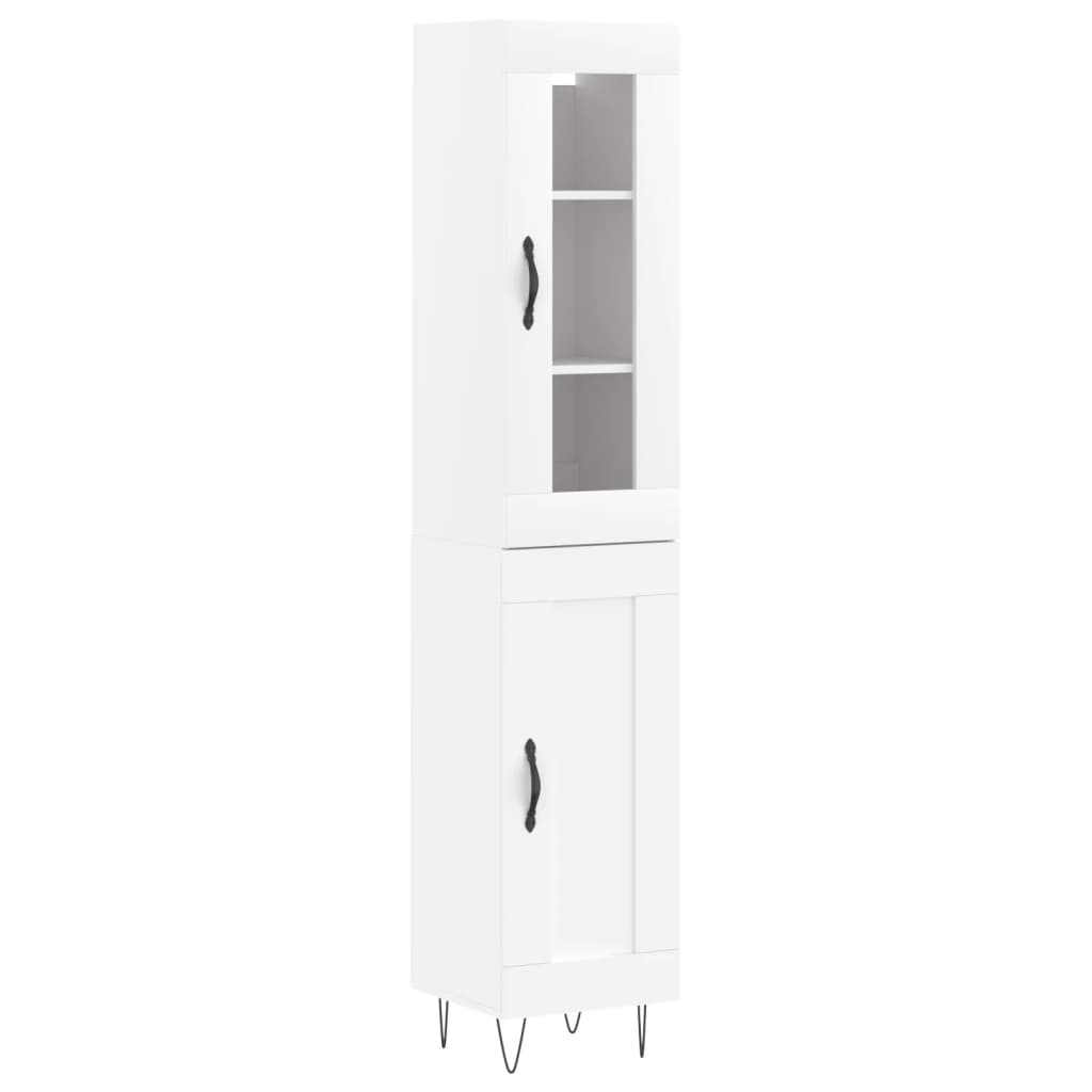 vidaXL Skříň highboard bílá 34,5 x 34 x 180 cm kompozitní dřevo