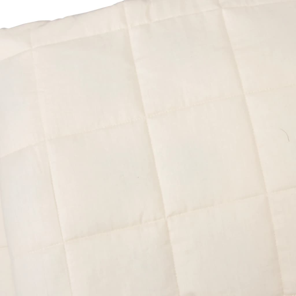 vidaXL Zátěžová deka světle krémová 155 x 220 cm 11 kg textil
