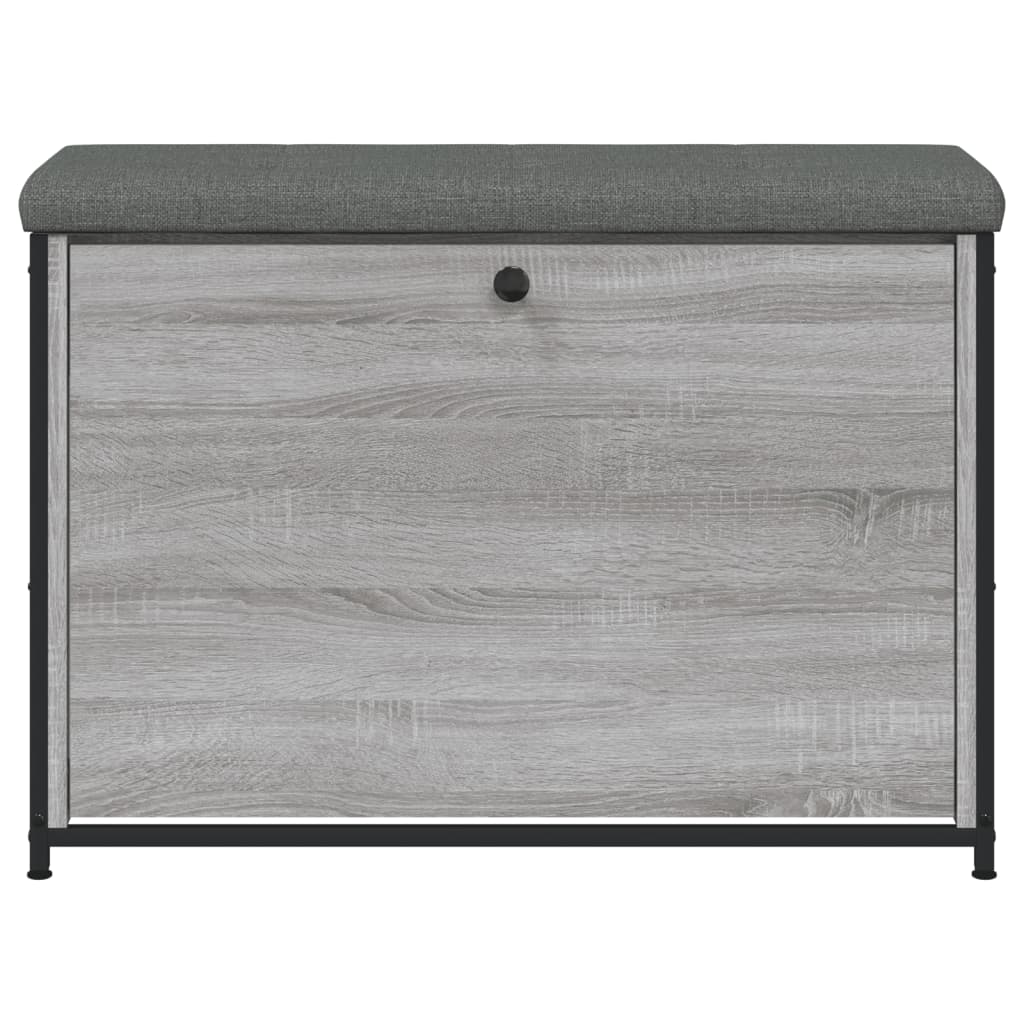 vidaXL Botníková lavice s výklopnou zásuvkou šedá sonoma 82x32x56 cm