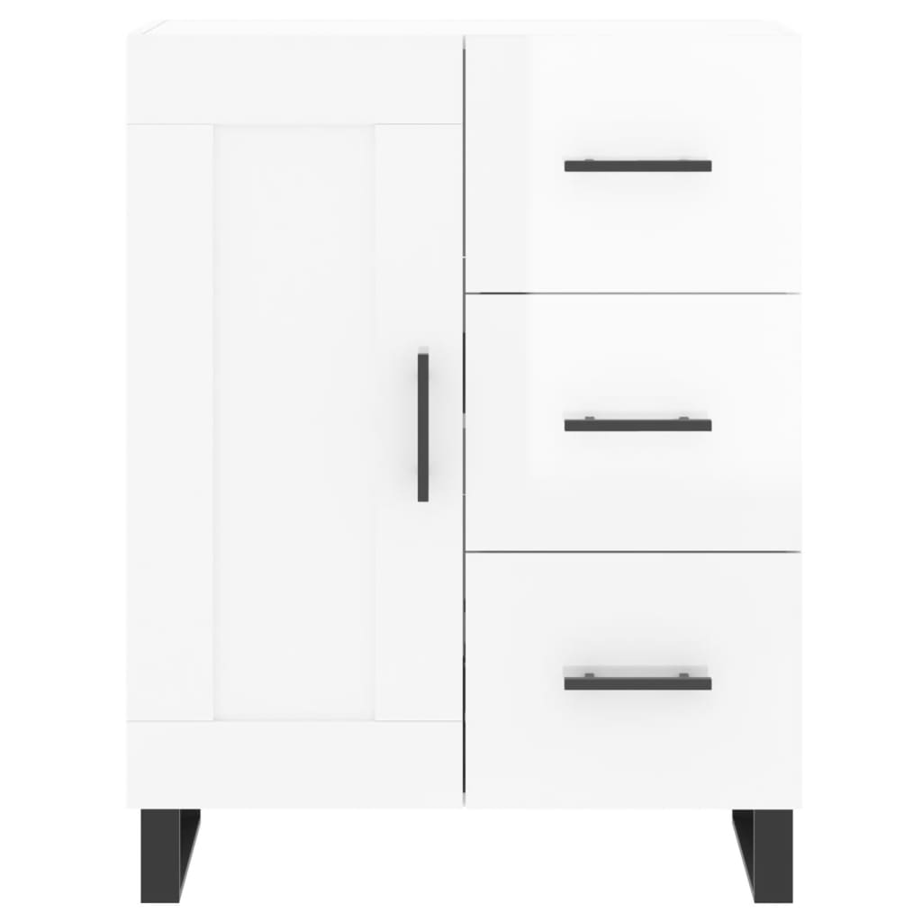 vidaXL Skříň highboard lesklá bílá 69,5 x 34 x 180 cm kompozitní dřevo