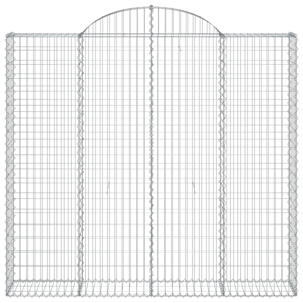 vidaXL Klenuté gabionové koše 9 ks 200x30x180/200cm pozinkované železo