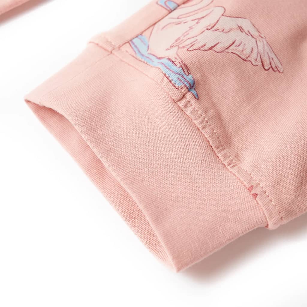 Dětské pyžamo s dlouhým rukávem světle růžové 116