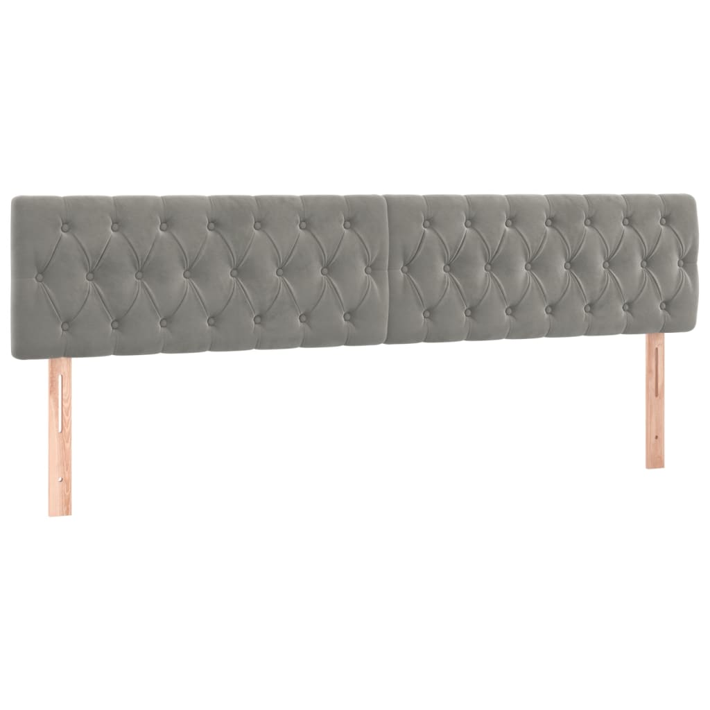 vidaXL Box spring postel s matrací světle šedá 180x200 cm samet