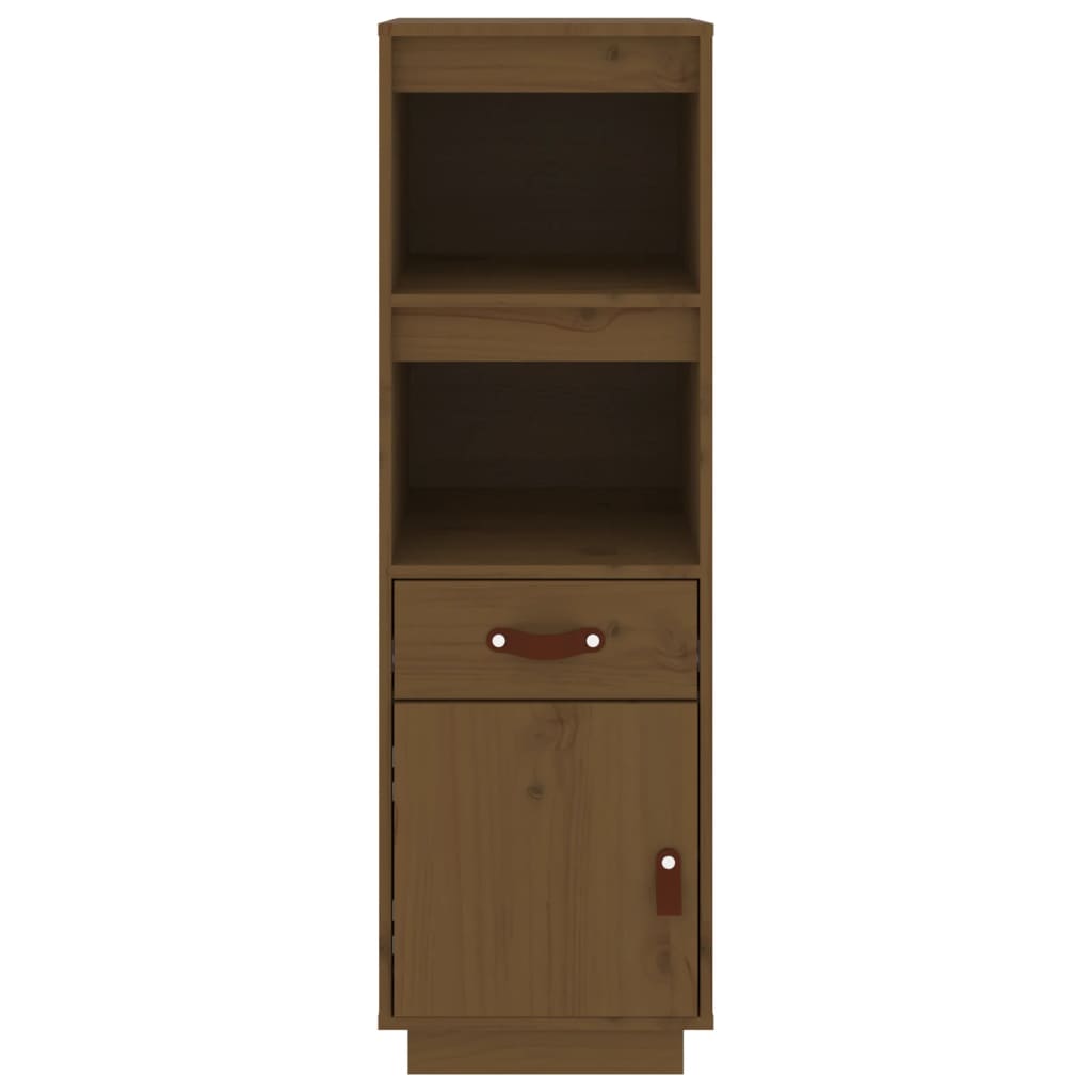 vidaXL Skříň highboard medově hnědá 34x40x108,5 cm masivní borovice