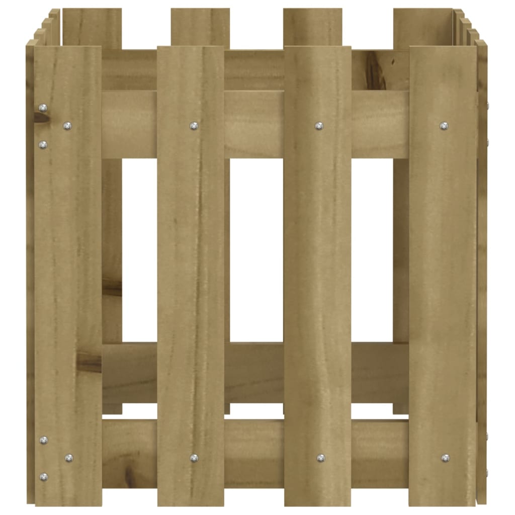 vidaXL Zahradní truhlík plotový design 40x40x40 cm impregnované dřevo