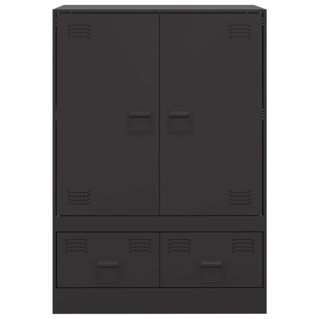 vidaXL Highboard černý 67 x 39 x 95 cm ocel