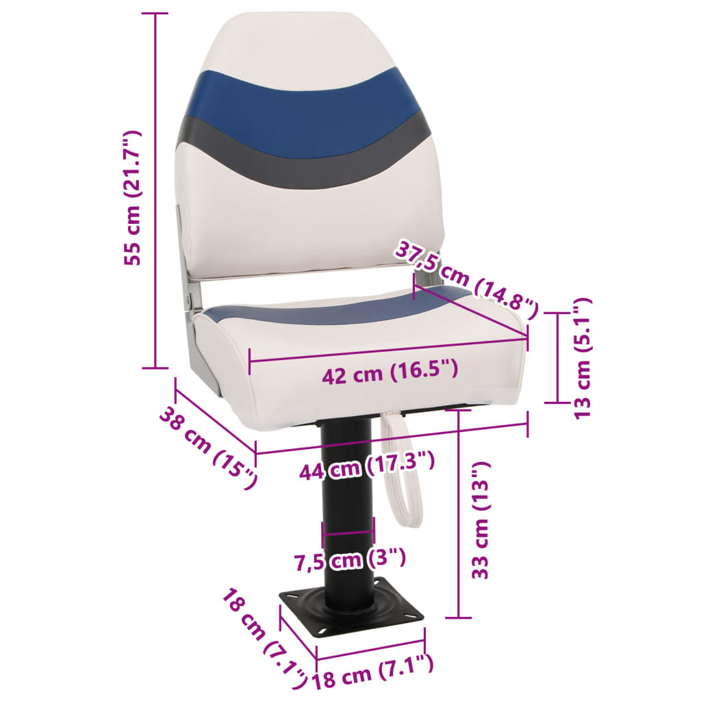 vidaXL Lodní sedadlo s podstavcem otáčení o 360°