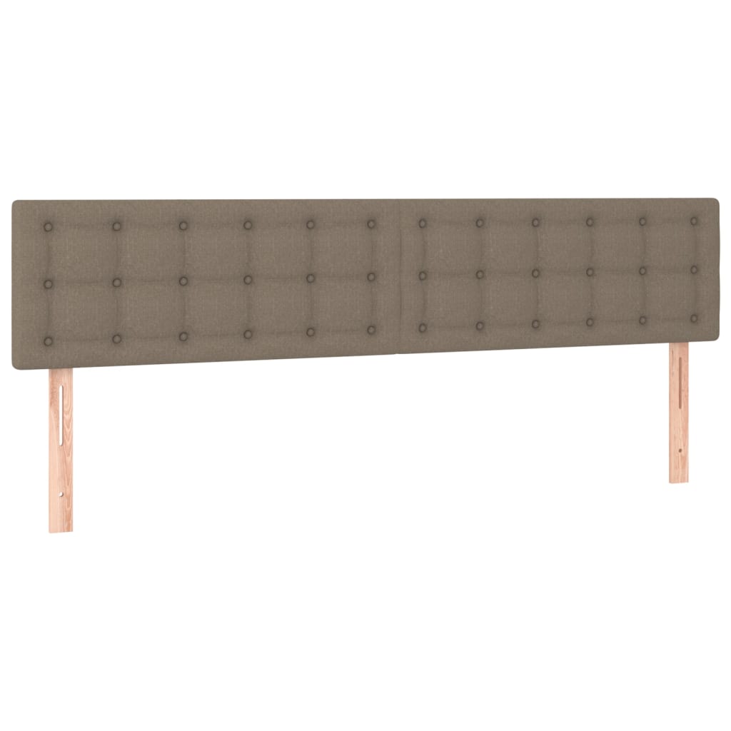 vidaXL Čelo postele s LED taupe 160x5x78/88 cm textil