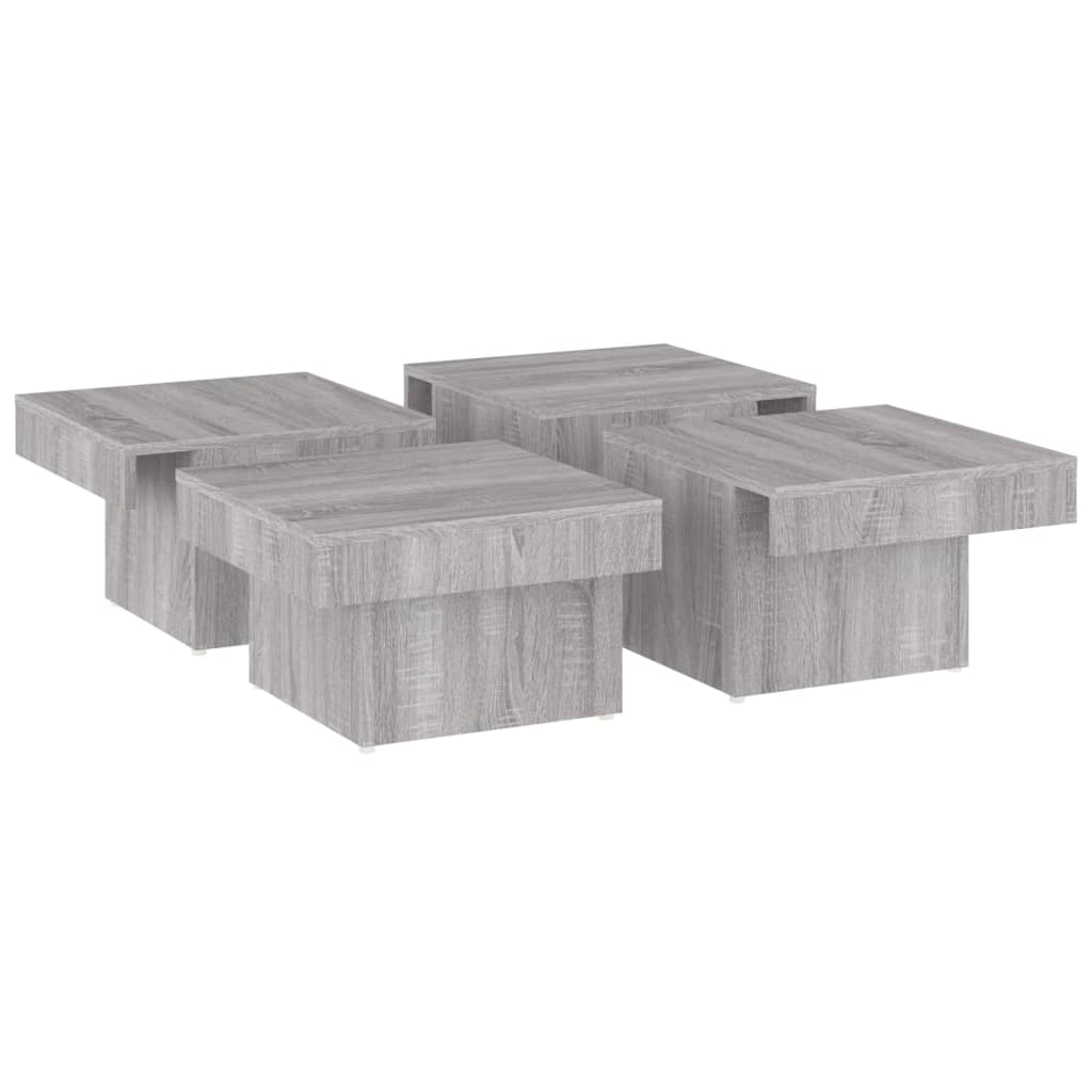 vidaXL Konferenční stolek šedý sonoma 90 x 90 x 28 cm kompozitní dřevo