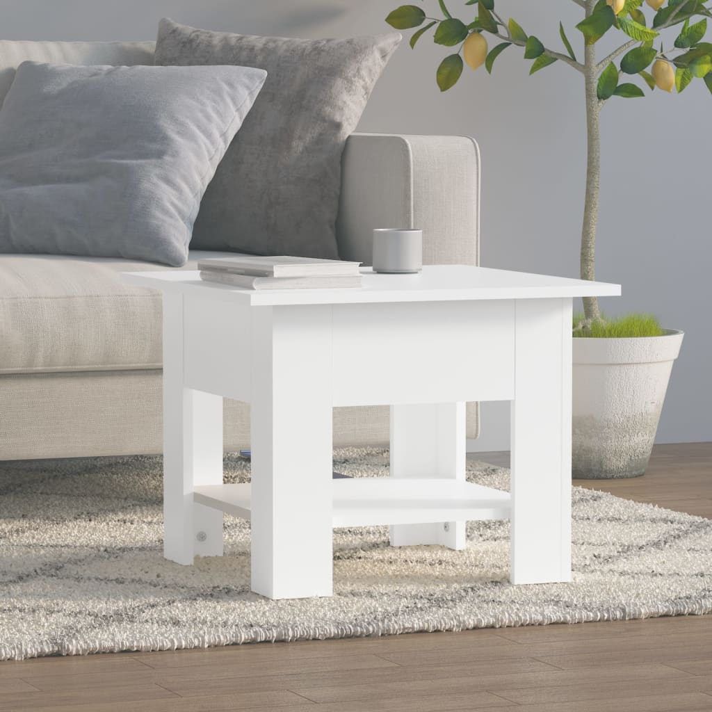 vidaXL Konferenční stolek bílý 55 x 55 x 42 cm kompozitní dřevo