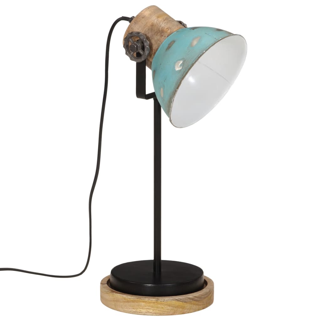 vidaXL Stolní lampa 25 W modrá patina 17 x 17 x 50 cm E27